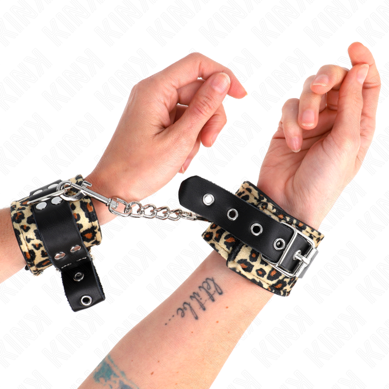Kinkleopard Real Leather Wrist Restraint Adjustable 18-29 Cm X 5.5 Cm | Niks.fi verkkokauppa