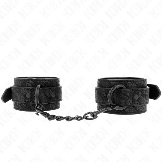 Kinkdark Lace Covered Wrist Cuffs Adjustable Black 19-26 Cm | Niks.fi verkkokauppa