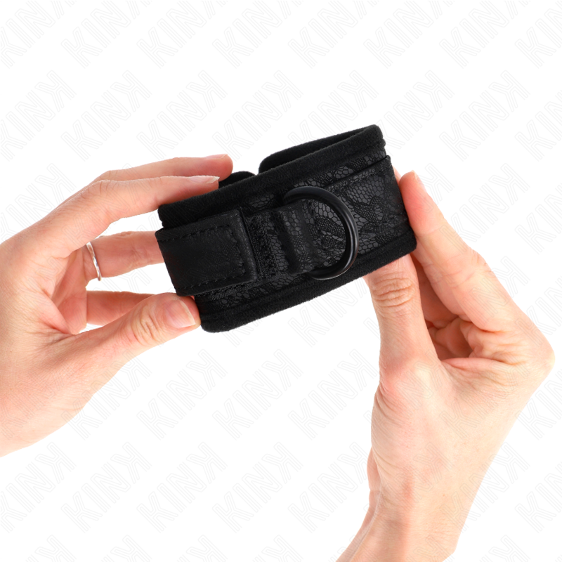 Kinkdark Lace Covered Wrist Cuffs Neoprene Adjustable Black 20-29 Cm X 5 Cm | Niks.fi verkkokauppa