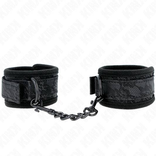 Kinkdark Lace Covered Wrist Cuffs Neoprene Adjustable Black 20-29 Cm X 5 Cm | Niks.fi verkkokauppa