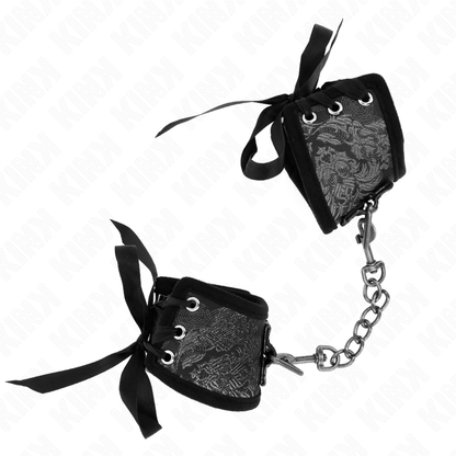 Kinkscandal Wrist Restraints Black Lace Details 24.5 Cm X 6.5 Cm | Niks.fi verkkokauppa