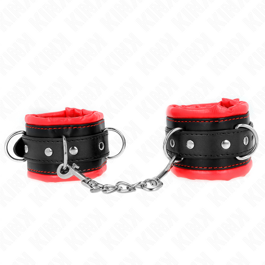 Kinkheavy Wrist Restraints With Red Fur Lined Adjustable 20-30 Cm X 6 Cm | Niks.fi verkkokauppa