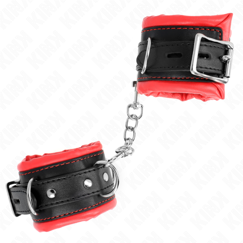 Kinkheavy Wrist Restraints With Red Fur Lined Adjustable 20-30 Cm X 6 Cm | Niks.fi verkkokauppa