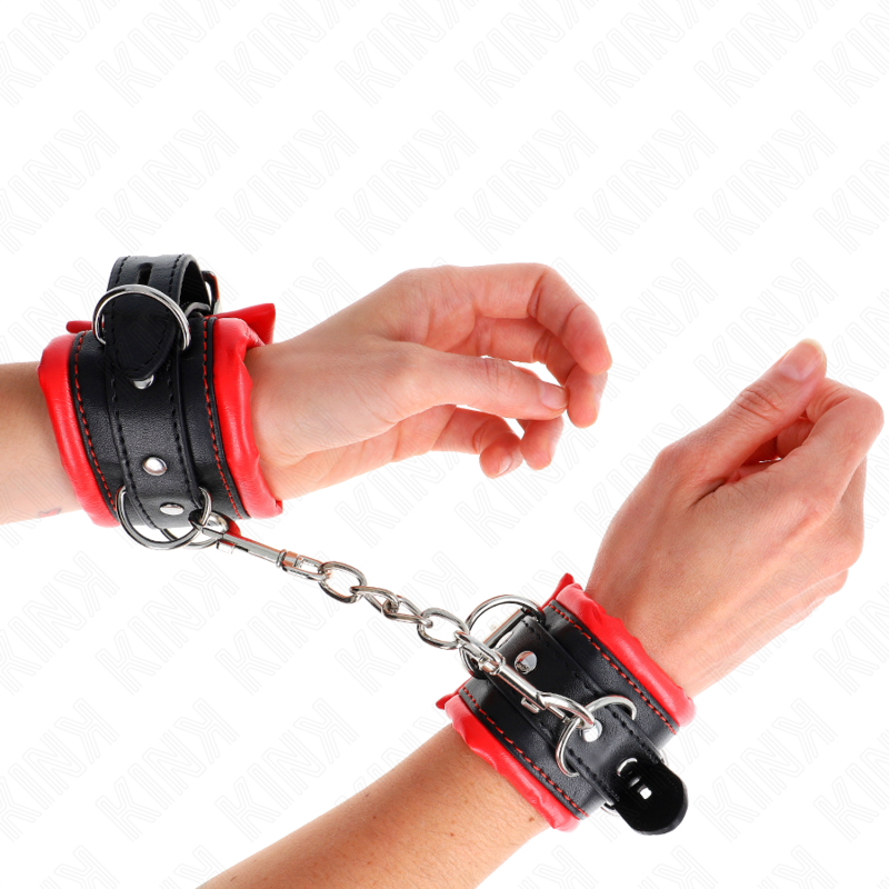 Kinkheavy Wrist Restraints With Red Fur Lined Adjustable 20-30 Cm X 6 Cm | Niks.fi verkkokauppa