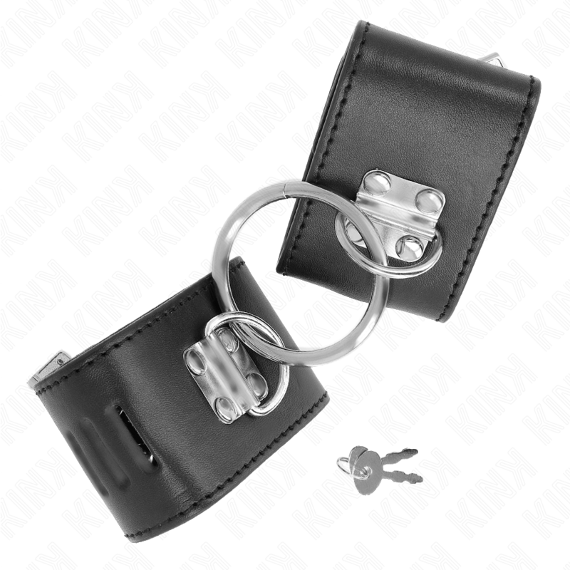 Kinkfixed Wrist Restraints With Ring And Padlock Closure Black Adjustable 16-23 Cm X 5.5 Cm | Niks.fi verkkokauppa