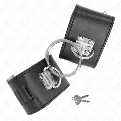 Kinkfixed Wrist Restraints With Ring And Padlock Closure Black Adjustable 16-23 Cm X 5.5 Cm | Niks.fi verkkokauppa