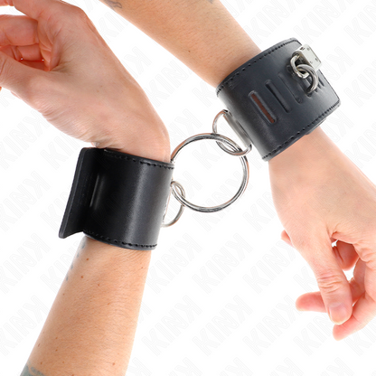 Kinkfixed Wrist Restraints With Ring And Padlock Closure Black Adjustable 16-23 Cm X 5.5 Cm | Niks.fi verkkokauppa