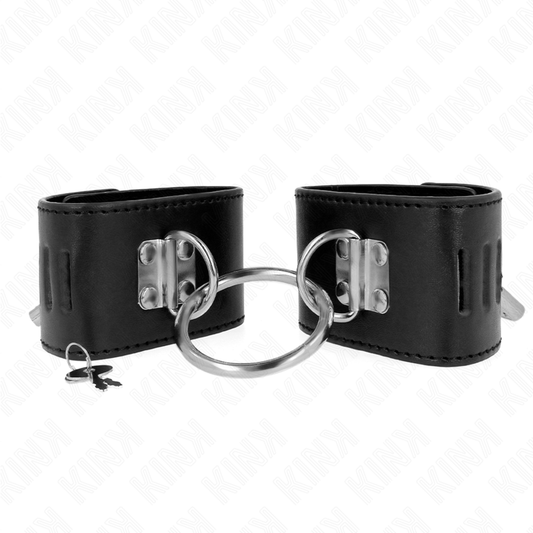 Kinkfixed Wrist Restraints With Ring And Padlock Closure Black Adjustable 16-23 Cm X 5.5 Cm | Niks.fi verkkokauppa