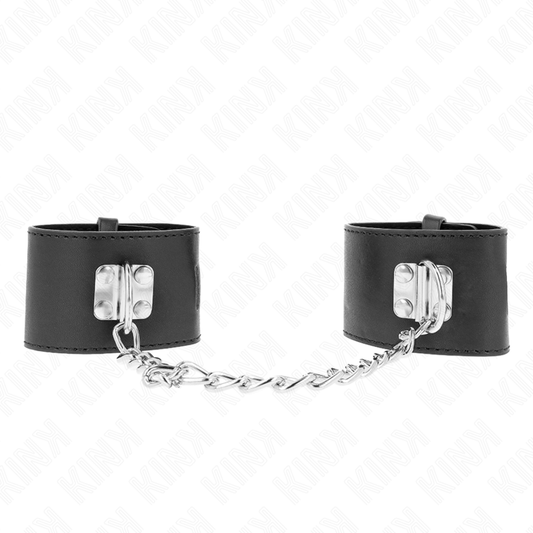 Kinkfixed Wrist Restraints With Chain 30 Cm And Padlock Closure Black Adjustable 16-23 Cm X 5.5 Cm | Niks.fi verkkokauppa