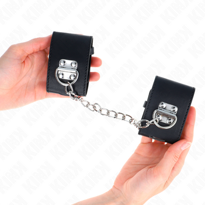 Kinkfixed Wrist Restraints With Chain 30 Cm And Padlock Closure Black Adjustable 16-23 Cm X 5.5 Cm | Niks.fi verkkokauppa