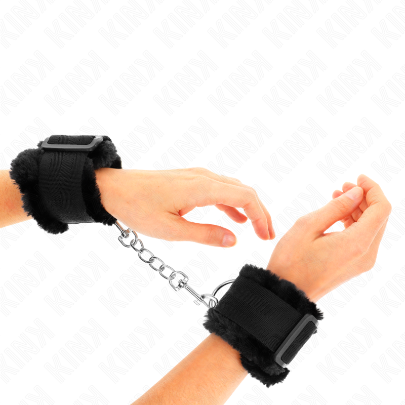 Kinkfurry Lined Wrist Restraints Black Adjustable 17-31 Cm X 7 Cm | Niks.fi verkkokauppa