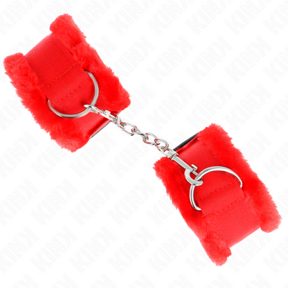 Kinkfurry Lined Wrist Restraints Red Adjustable 17-31 Cm X 7 Cm | Niks.fi verkkokauppa