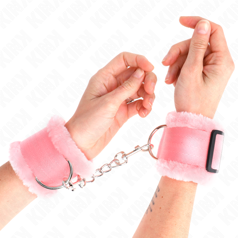 Kinkfurry Lined Wrist Restraints Pink Adjustable 17-31 Cm X 7 Cm | Niks.fi verkkokauppa