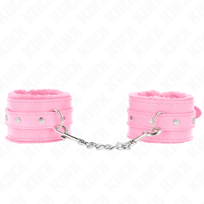 Kinkpremium Fur Lined Wrist Restraints Pink With Pink Belt Adjustable 17-29 Cm X 6 Cm | Niks.fi verkkokauppa