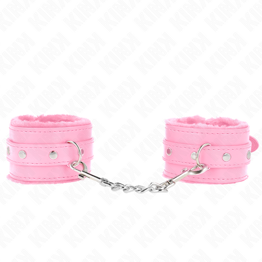 Kinkpremium Fur Lined Wrist Restraints Pink With Pink Belt Adjustable 17-29 Cm X 6 Cm | Niks.fi verkkokauppa