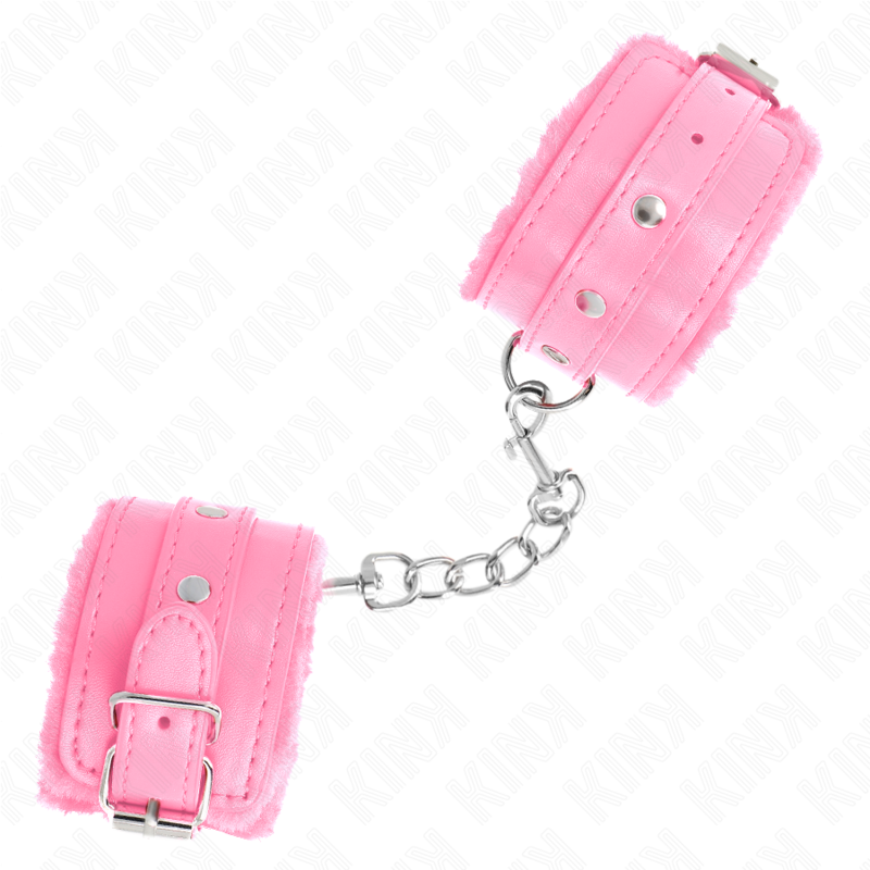 Kinkpremium Fur Lined Wrist Restraints Pink With Pink Belt Adjustable 17-29 Cm X 6 Cm | Niks.fi verkkokauppa