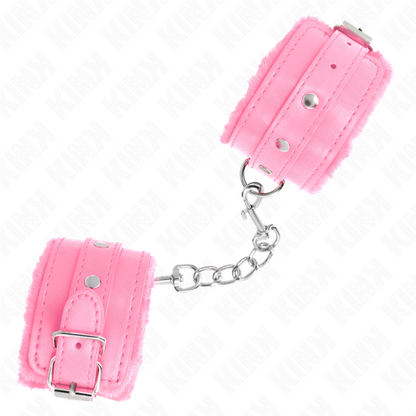 Kinkpremium Fur Lined Wrist Restraints Pink With Pink Belt Adjustable 17-29 Cm X 6 Cm | Niks.fi verkkokauppa