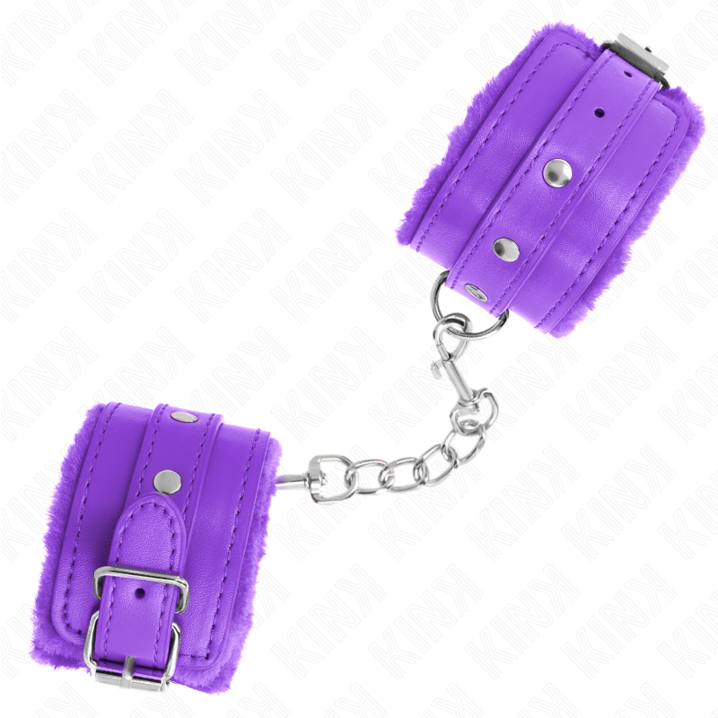 Kinkpremium Fur Lined Wrist Restraints Purple With Purple Belt Adjustable 17-29 Cm X 6 Cm | Niks.fi verkkokauppa