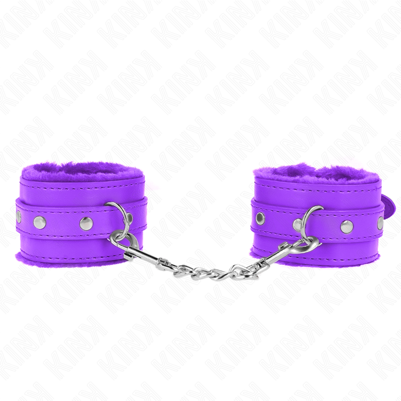 Kinkpremium Fur Lined Wrist Restraints Purple With Purple Belt Adjustable 17-29 Cm X 6 Cm | Niks.fi verkkokauppa
