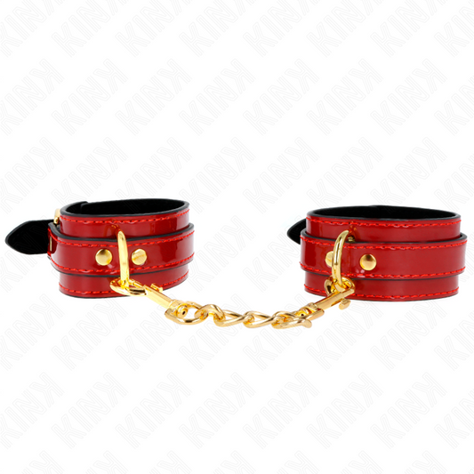 Kinkjoanna Angel Wrist Cuffs Red Adjustable With Gold Chain 16.5-26 Cm X 4 Cm | Niks.fi verkkokauppa