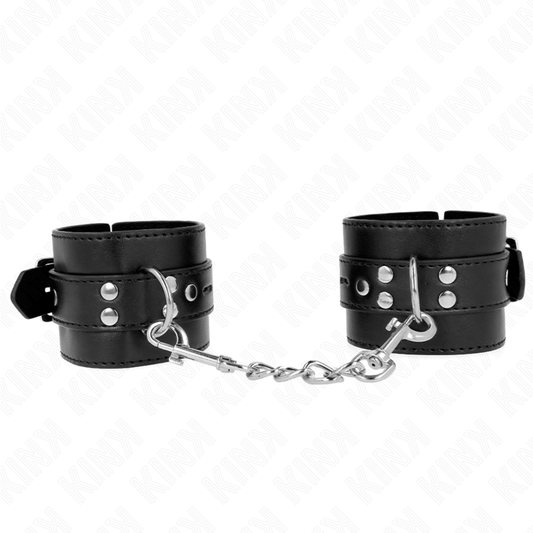 Kinkwrist Restraints Black With Black Belt Adjustable 17-28 Cm X 6 Cm | Niks.fi verkkokauppa