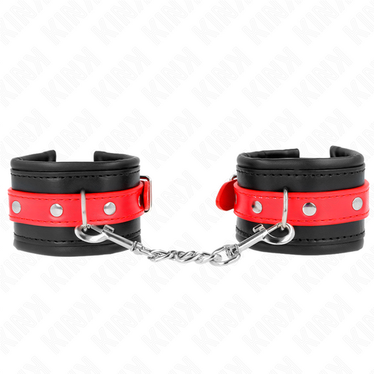 Kinkwrist Restraints Black With Red Belt Adjustable 17-28 Cm X 6 Cm | Niks.fi verkkokauppa