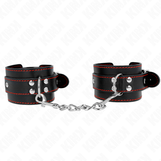 Kinkwrist Restraints Black With Red Lining Adjustable 20-28 Cm X 5.5 Cm | Niks.fi verkkokauppa