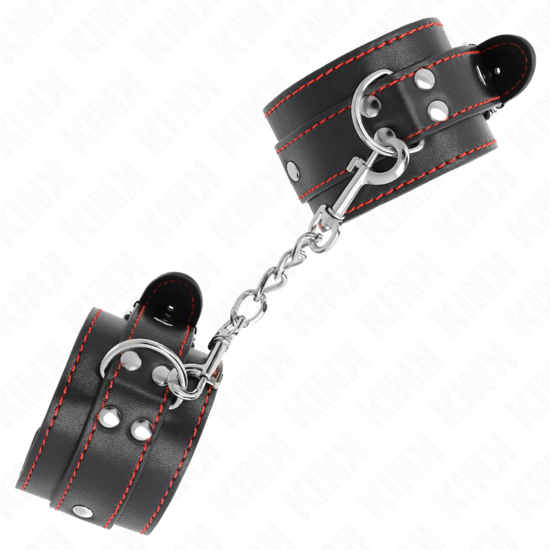 Kinkwrist Restraints Black With Red Lining Adjustable 20-28 Cm X 5.5 Cm | Niks.fi verkkokauppa