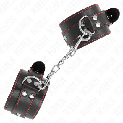 Kinkwrist Restraints Black With Red Lining Adjustable 20-28 Cm X 5.5 Cm | Niks.fi verkkokauppa