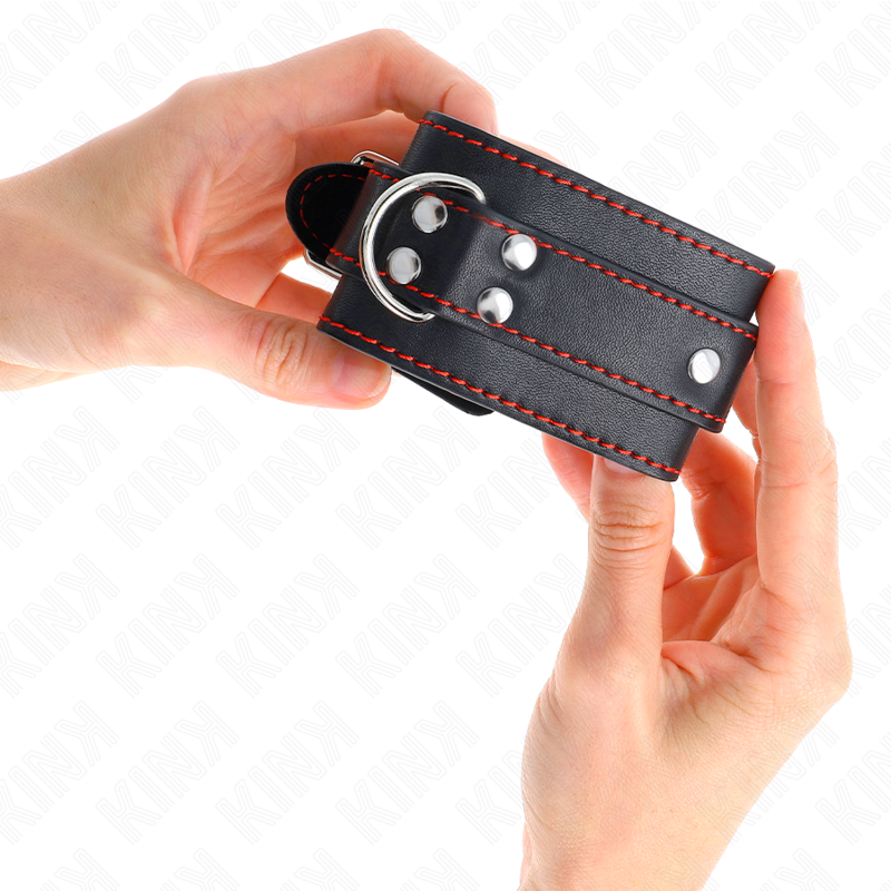 Kinkwrist Restraints Black With Red Lining Adjustable 20-28 Cm X 5.5 Cm | Niks.fi verkkokauppa