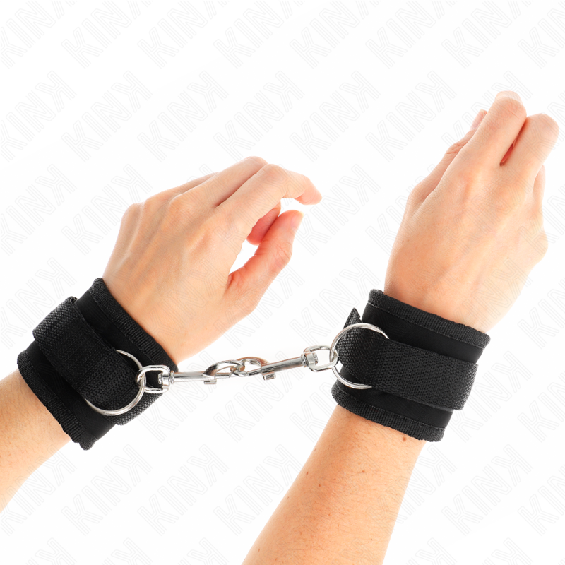 Kinknylon Bind Hook&Loop Wrist Restraints Black Model 2 Adjustable 18-35 Cm X 6 Cm | Niks.fi verkkokauppa