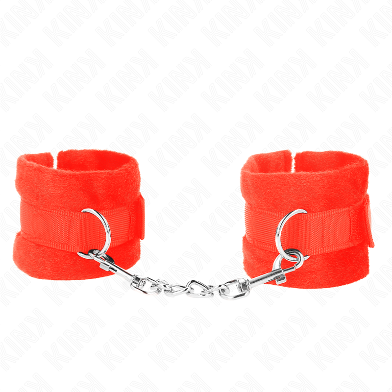 Kinkbeginner Fur Hand Cuffs Red 30 X 7 Cm | Niks.fi verkkokauppa