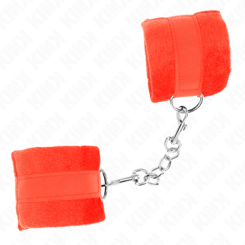 Kinkbeginner Fur Hand Cuffs Red 30 X 7 Cm | Niks.fi verkkokauppa