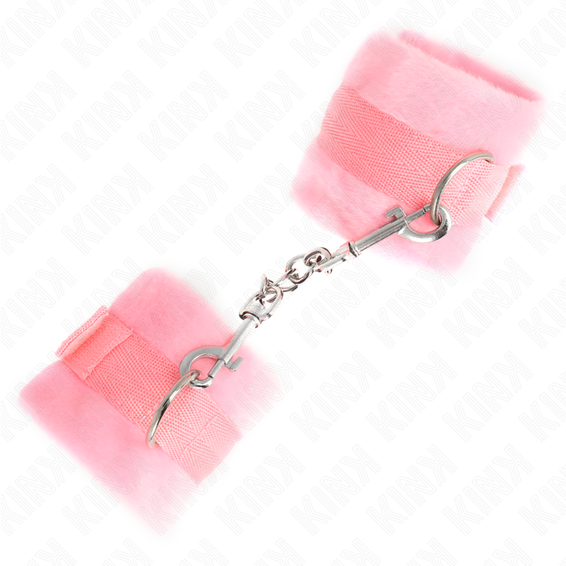 Kinkbeginner Fur Hand Cuffs Pink 30 X 7 Cm | Niks.fi verkkokauppa