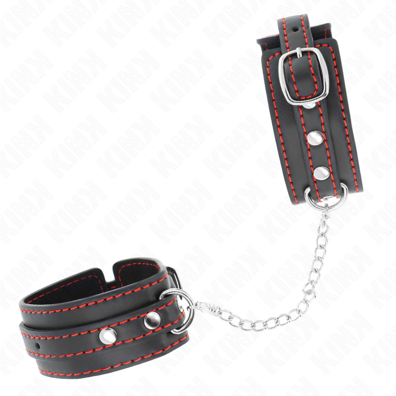 Kinksmall Wrist Restraints Black With Red Lining Adjustable 14-24 Cm X 3.5 Cm | Niks.fi verkkokauppa