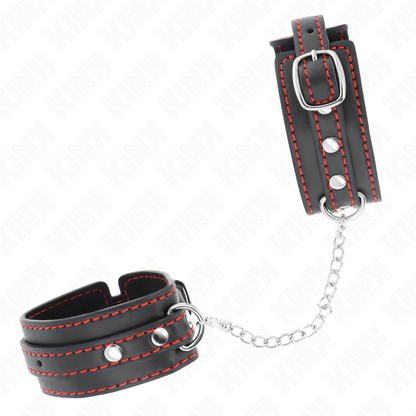 Kinksmall Wrist Restraints Black With Red Lining Adjustable 14-24 Cm X 3.5 Cm | Niks.fi verkkokauppa