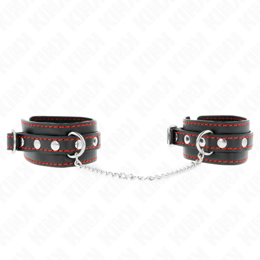 Kinksmall Wrist Restraints Black With Red Lining Adjustable 14-24 Cm X 3.5 Cm | Niks.fi verkkokauppa