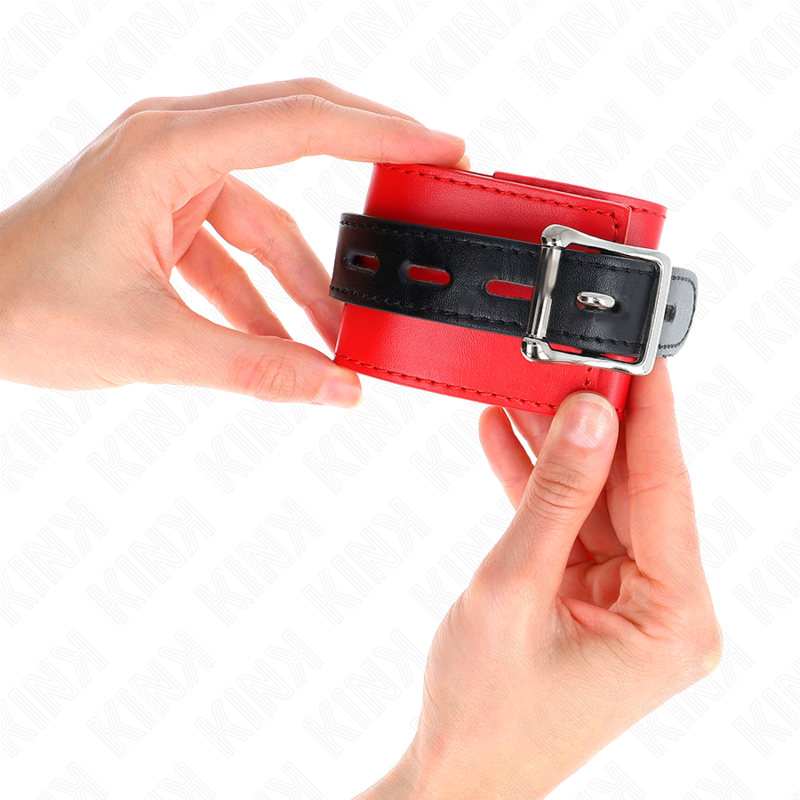 Kinkwrist Restraints Red With Black Belt Adjustable 17-28 Cm X 6 Cm | Niks.fi verkkokauppa