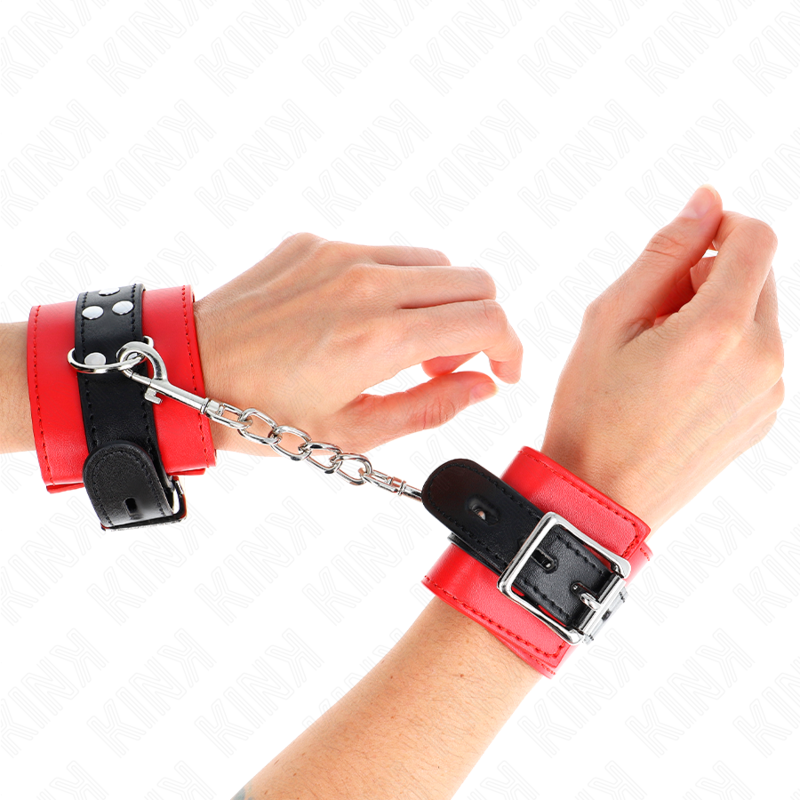 Kinkwrist Restraints Red With Black Belt Adjustable 17-28 Cm X 6 Cm | Niks.fi verkkokauppa