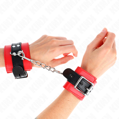 Kinkwrist Restraints Red With Black Belt Adjustable 17-28 Cm X 6 Cm | Niks.fi verkkokauppa