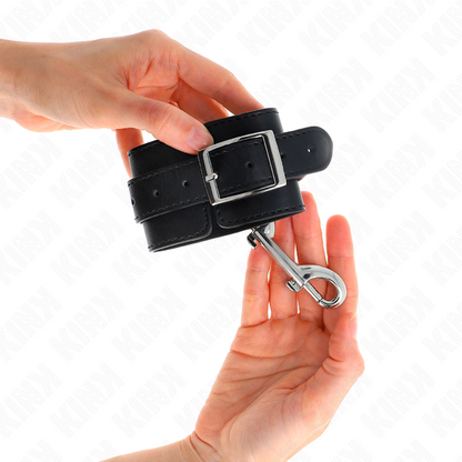 Kinkwrist Restraints-Single Rivet Row Black Adjustable 17-28 Cm X 5 Cm | Niks.fi verkkokauppa