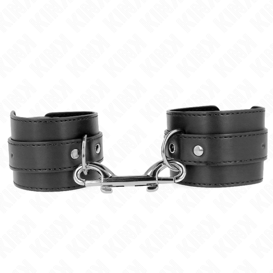 Kinkwrist Restraints-Single Rivet Row And Big Buckle Black Adjustable 17-28 Cm X 5 Cm | Niks.fi verkkokauppa