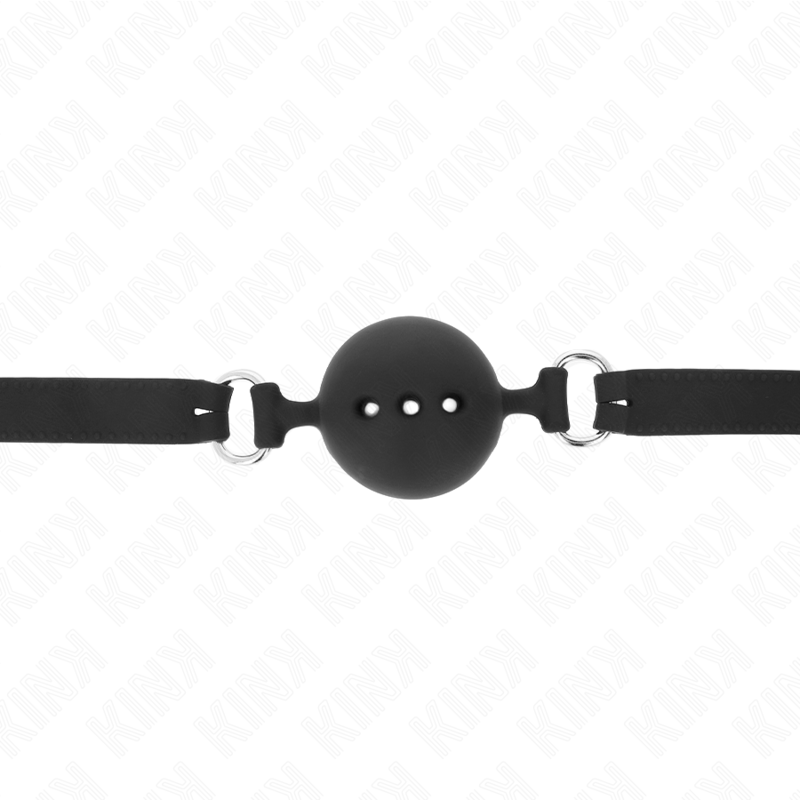 Kinkfull Silicone Gag 55 X 2 Cm With 4.5 Cm Ball Size M Black Adjustable 35-51 Cm | Niks.fi verkkokauppa