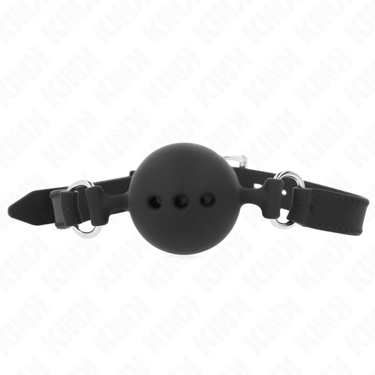 Kinkfull Silicone Gag 55 X 2 Cm With 4.5 Cm Ball Size M Black Adjustable 35-51 Cm | Niks.fi verkkokauppa