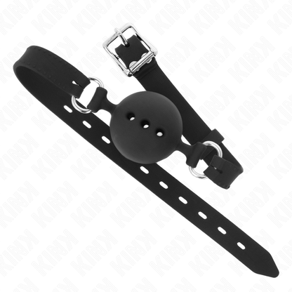 Kinkfull Silicone Gag 55 X 2 Cm With 4.5 Cm Ball Size M Black Adjustable 35-51 Cm | Niks.fi verkkokauppa