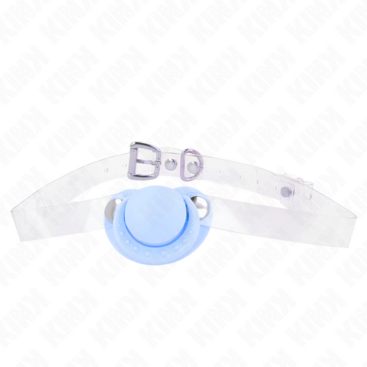 Kinklight Blue Pacifier Shaped Gag 5.5 X 4 Cm Adjustable 43-60 Cm | Niks.fi verkkokauppa