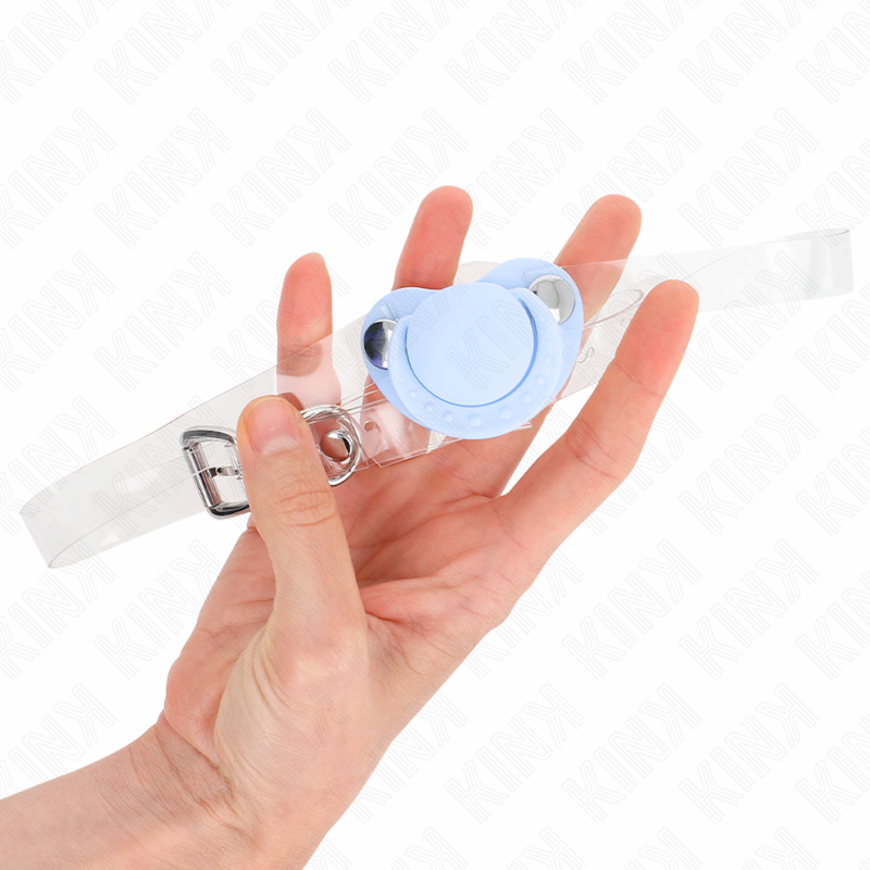 Kinklight Blue Pacifier Shaped Gag 5.5 X 4 Cm Adjustable 43-60 Cm | Niks.fi verkkokauppa
