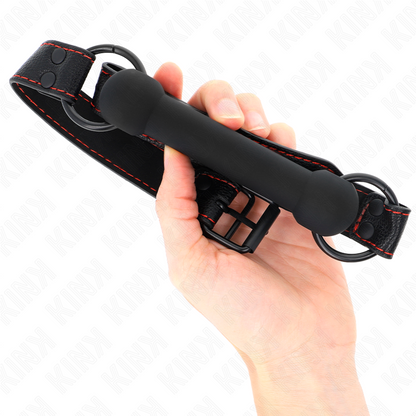 Kinkbone Gag With Leatherette Strap Black Adjustable 41-57 Cm | Niks.fi verkkokauppa