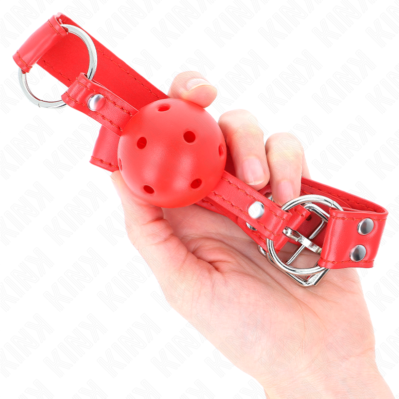Kinkcomplete Red Hollow Hard Ball Gag 62 X 2 Cm | Niks.fi verkkokauppa