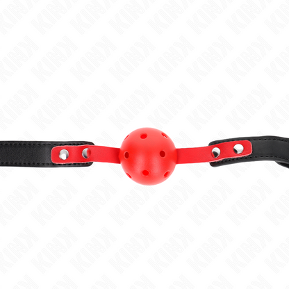 Kinkred Hollow Hard Ball 4 Cm Gag Black Strap 60 X 2 Cm Adjustable 37-52 Cm | Niks.fi verkkokauppa